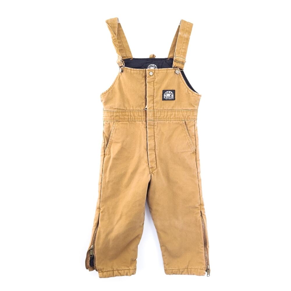 Polar King Bib Overalls Kids Small Insulated Twill Duck Workwear Cold Weather